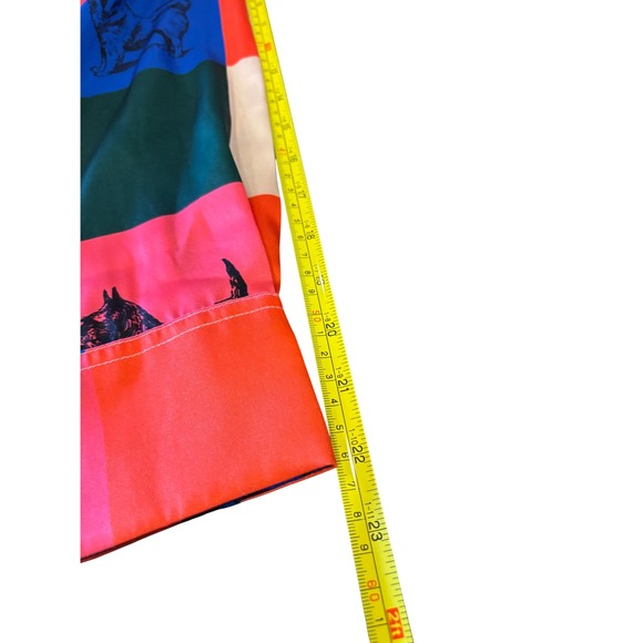 VILAGALLO Women's Multicolor Dog Print Button Up Shirt Size 46 - Picture 5 of 8